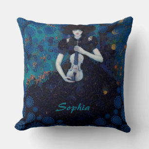 Echoes of Silence: A Violin’s Song of Healing Throw Pillow