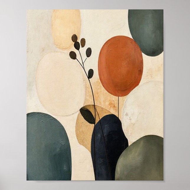 Echoes of the Earth: A Botanical Study in Textured Poster (Front)