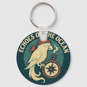 Echoes Of The Ocean Pirate Parrot Keychain