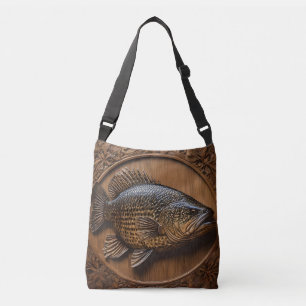Echoes of the River: Murray Cod Wood Print, Crossbody Bag