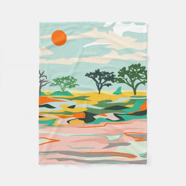 Echoes of the Sahara Fleece Blanket (Front)