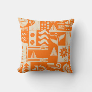 Echoes of the Tribe Abstract Boho Classic  Throw Pillow