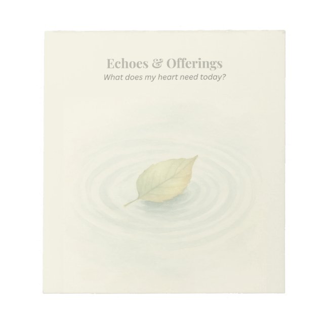 Echoes & Offerings | Daily Reflection Notepad (Front)