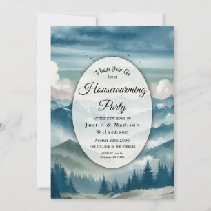 Echoes Through the Misty Pines Housewarming Party  Invitation