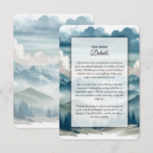 Echoes Through the Misty Pines Wedding Enclosure Card