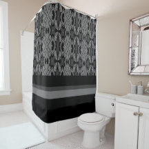 Echos Obsidienne : Rideau de douche monochrome mod