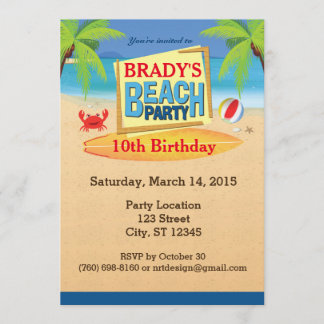 Échouez la partie 5" x 7" des invitations