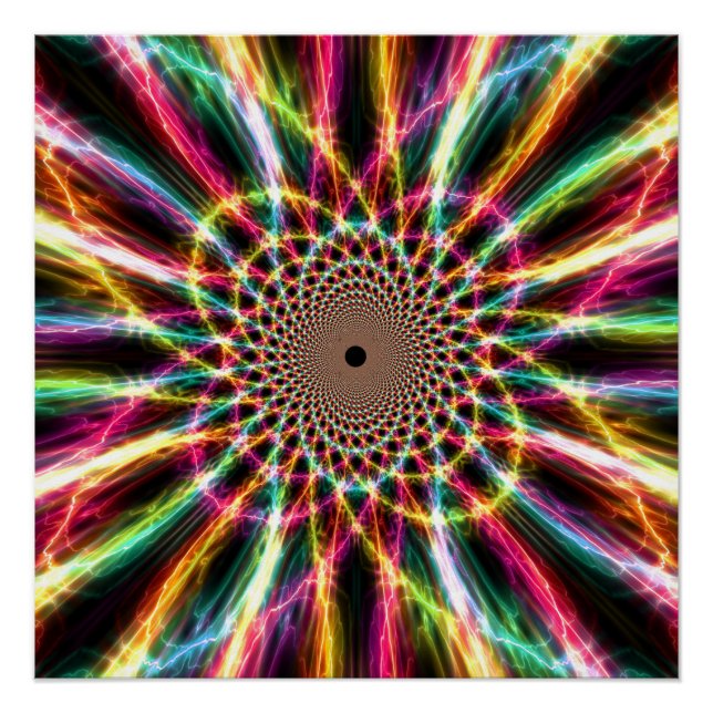 Éclair Arc-en-ciel Poster parfait (Devant)