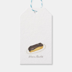 Éclair au Chocolat watercolor Gift Tags