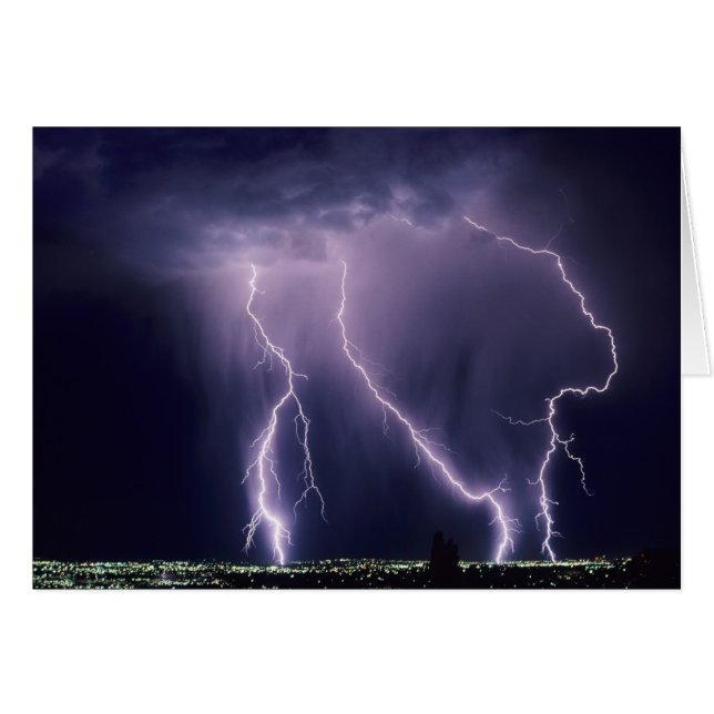 Éclair au-dessus de Salt Lake Valley, Utah. (Devant horizontal)