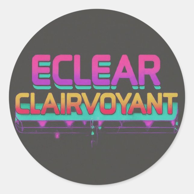 Eclair Clairvoyant See the Future One Treat a time Classic Round Sticker (Front)