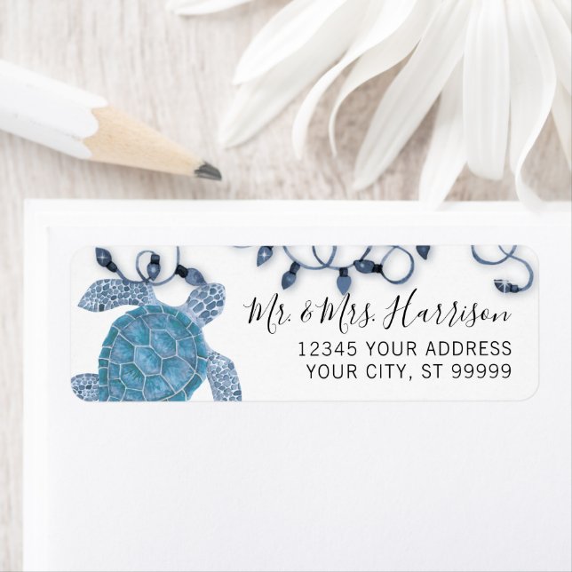 Éclairage bleu de la plage de la mer de Noël (En situation)