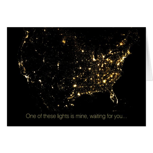 Éclairage de la ville des États-Unis la nuit (Devant horizontal)