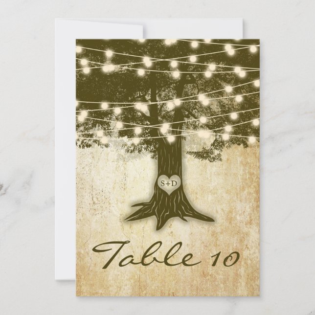Éclairage de table de mariage avec carte de numéro (Devant)