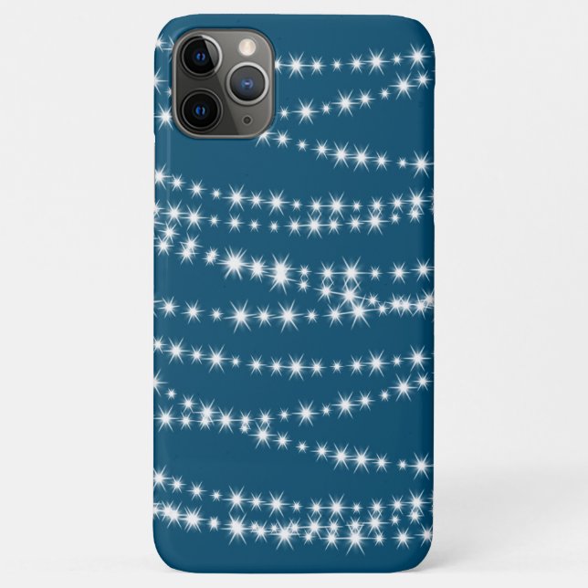 Éclairages de chaîne sur le coque iphone bleu (Dos)