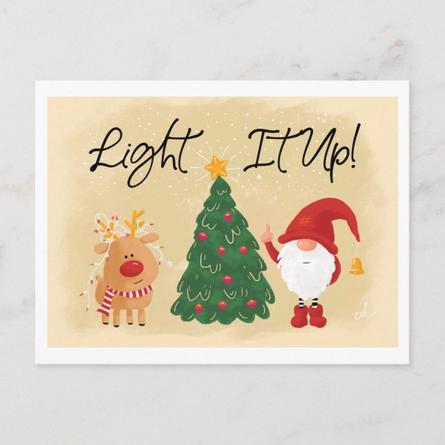 Éclairer la carte de Noël (Devant)