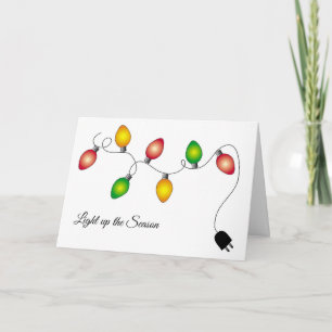 Éclairer la carte de vacances de Noël