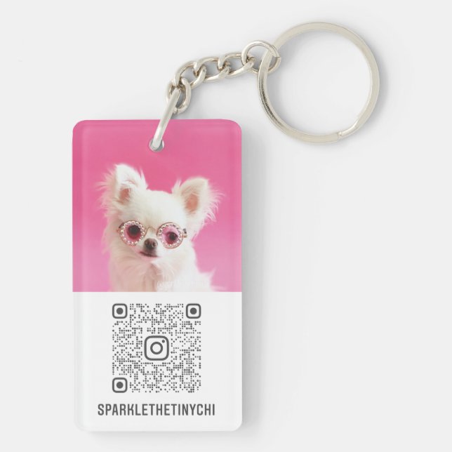 Éclairer | Photo personnalisée Social Media QR Cod (Dos)