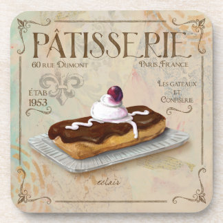 Eclairs de chocolat français de dessous de verre
