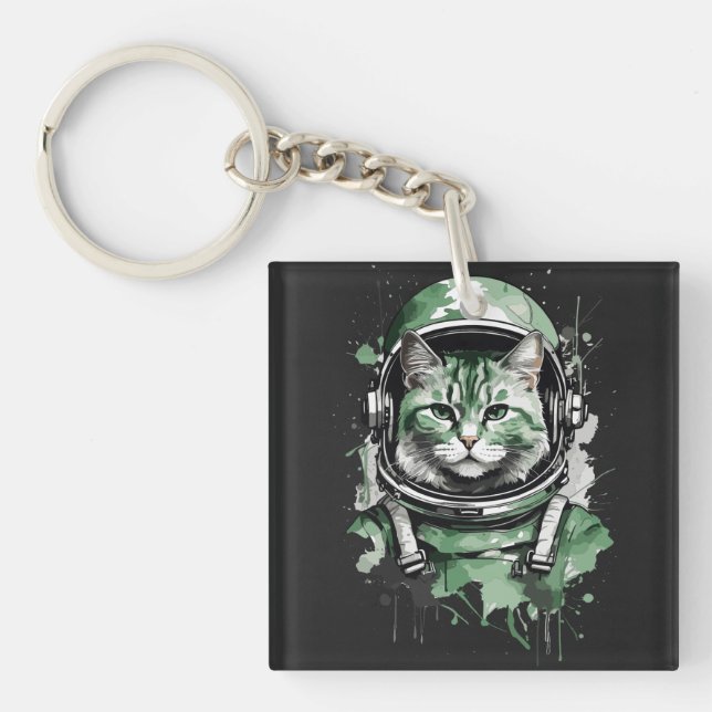 Éclat de chat de l'astronaute vert (Devant)