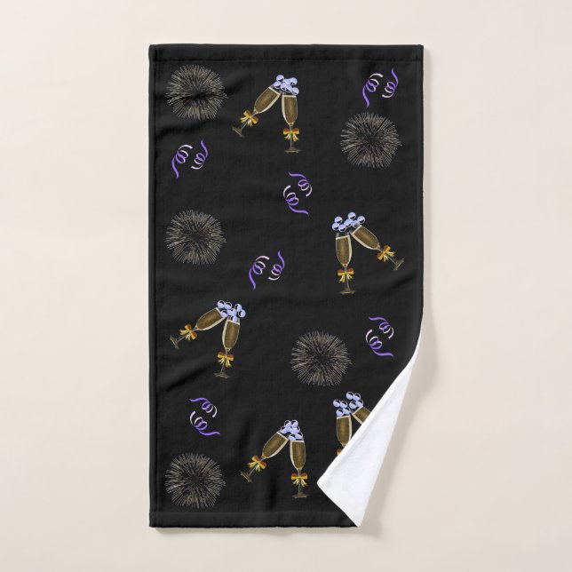 Éclatant Serviette à main du Nouvel An (Serviette à main)