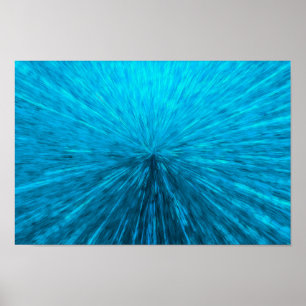 Éclatement puissant de l'énergie bleue   Poster
