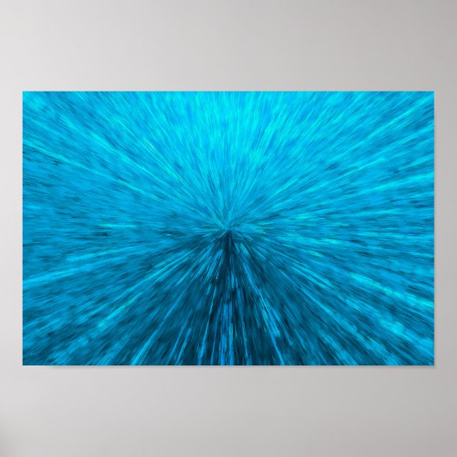 Éclatement puissant de l'énergie bleue | Poster (Devant)