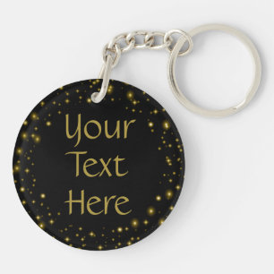 Éclats d'or sur le texte personnalisé noir