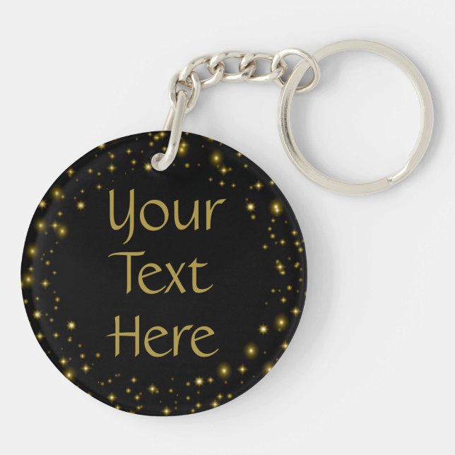 Éclats d'or sur le texte personnalisé noir (Dos)