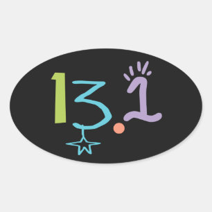 Eclectic 13.1 Half Marathon Sticker