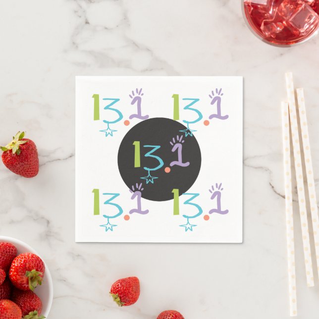 Eclectic 13.1 Half Marathon Theme Paper Napkins (Insitu)