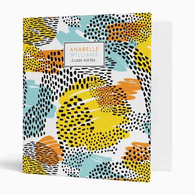 Eclectic Animal Print Personalized Binder (Front/Inside)