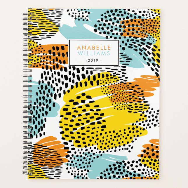 Eclectic Animal Print Personalized Planner (Front)