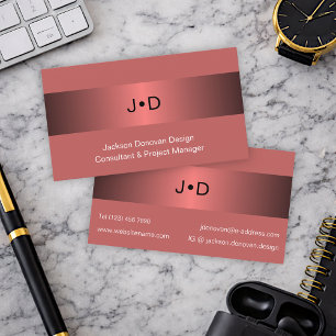 Eclectic Black Wine Red Luxury Metallic Art Look Business Card