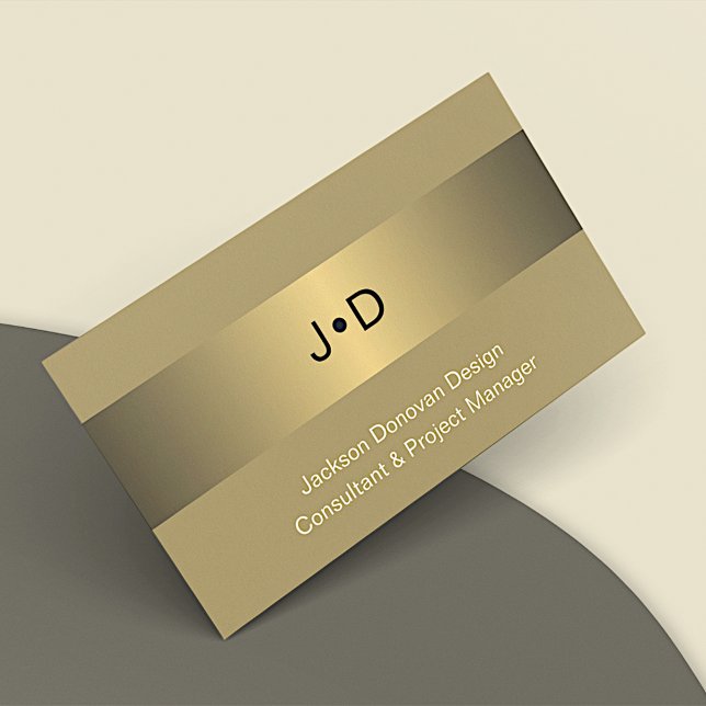 Eclectic Black Yellow Brass Luxury Metallic Art Business Card (Creator Uploaded)