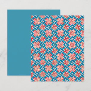 Eclectic Boho Red Turquoise X Scrapbook Paper