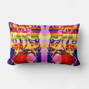 Eclectic design in rose lumbar pillow