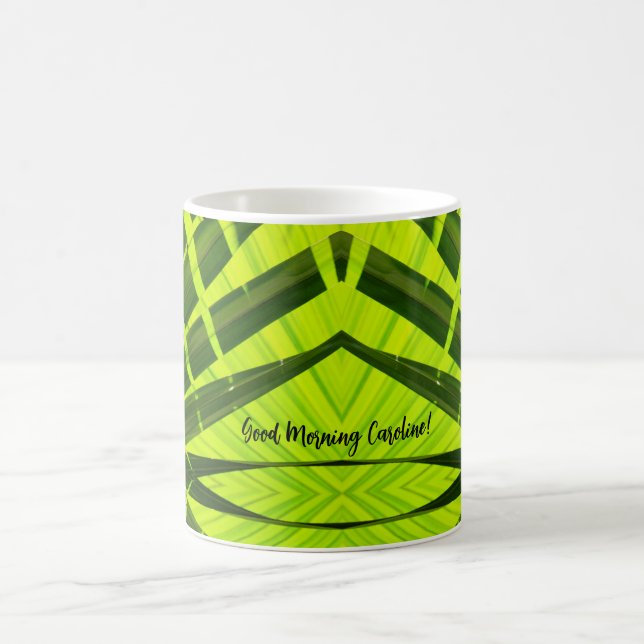 Eclectic Emerald Green Foliage Coffee Mug (Center)