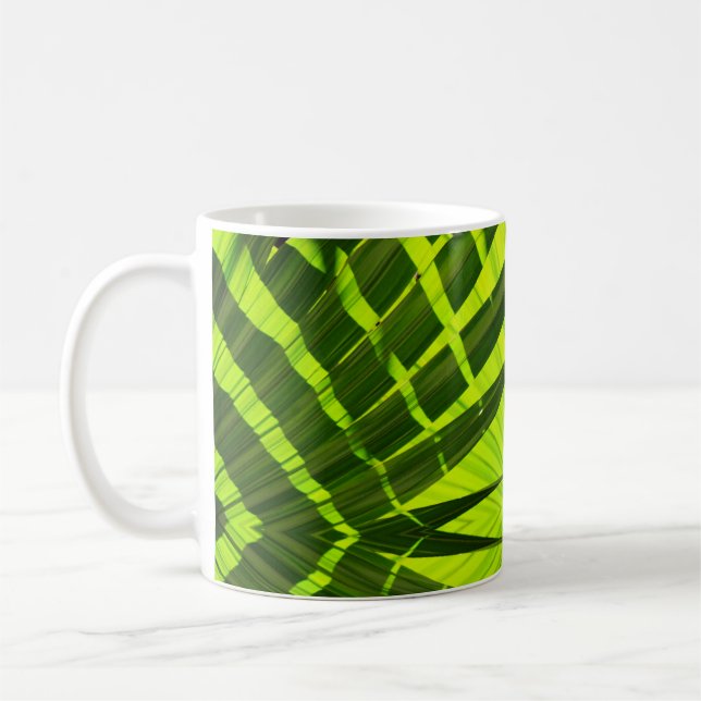 Eclectic Emerald Green Foliage Coffee Mug (Left)