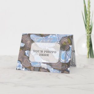 Eclectic Framed photo customizable Holiday Card