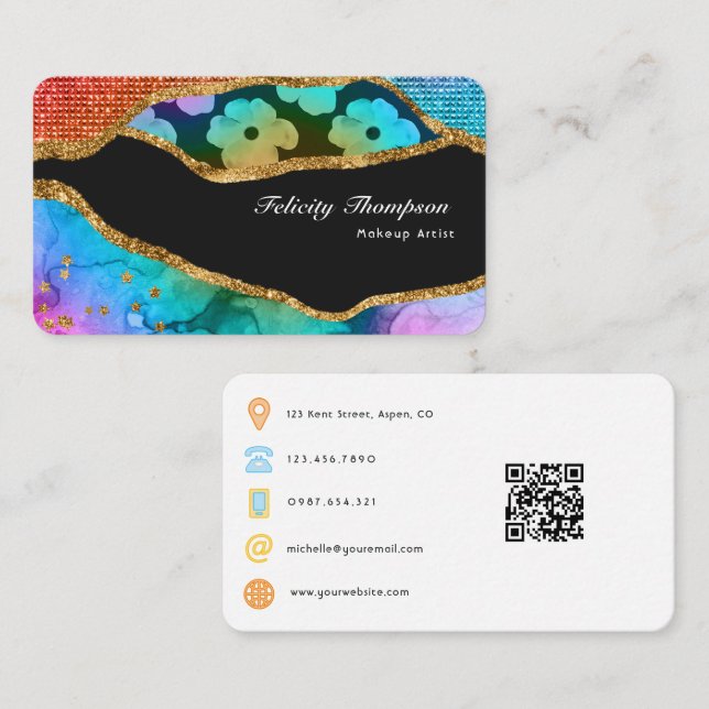 Eclectic Glitter Business Card (Front/Back)