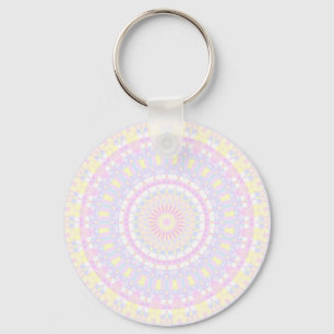 Eclectic Intricate Boho Colourful Pastel Mandala Keychain