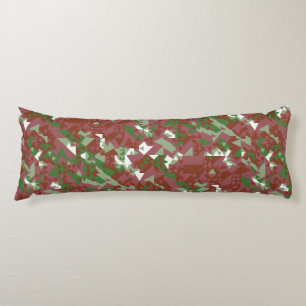 Eclectic Mod Retro Geometric Christmas Pattern Body Pillow
