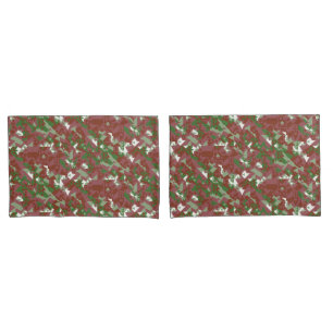 Eclectic Mod Retro Geometric Christmas Pattern Pillowcase