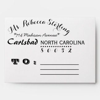 Eclectic & Modern Pre-addressed Envelope