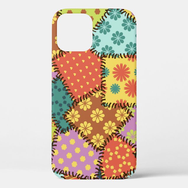 Eclectic Patchwork: Diverse Pattern Mix Case-Mate iPhone Case (Back)