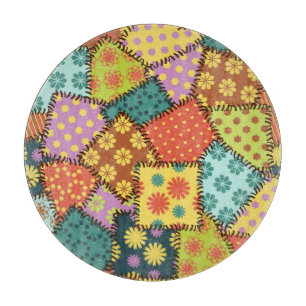 Eclectic Patchwork: Diverse Pattern Mix Cutting Board