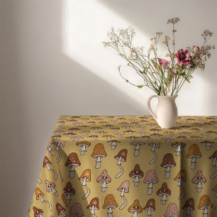 Eclectic Retro Tablecloth Warm Tones & Soft Hues