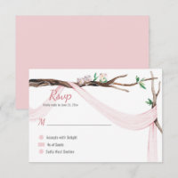 Eclectic Romance Tree Branch Blush Pink Gauze RSVP