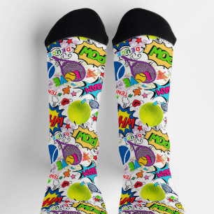 😍🤩Eclectic tennis🎾 pattern  Socks